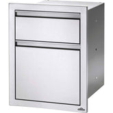 18" X 24" Double Drawer: Waste Bin with paper Towel Holder